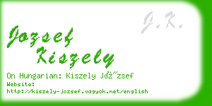 jozsef kiszely business card